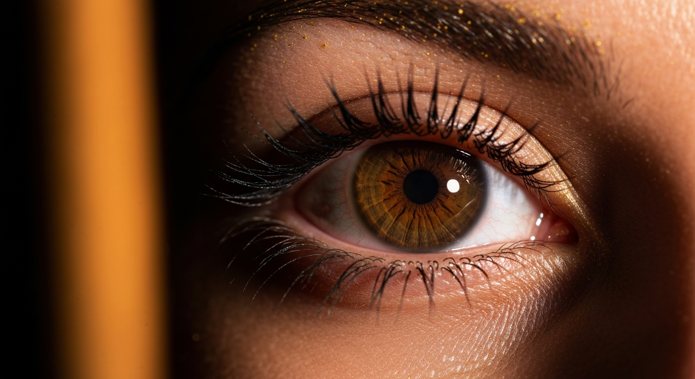 Le regard — macro éditorial Yeuxora