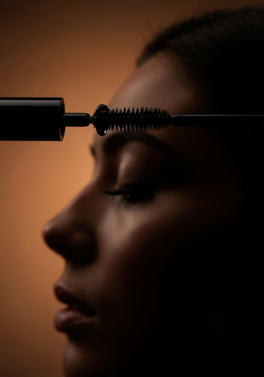 Mascara appliqué sur les cils